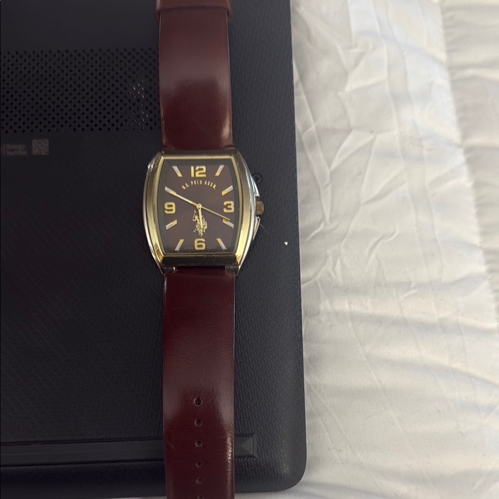 U.S. Polo Assn. Brown Classic Leather Watch